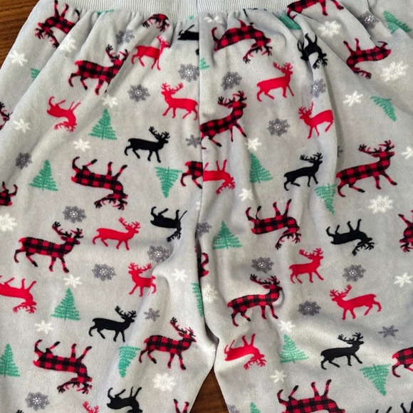 Women's Festive Reindeer Pajama Pants - Gray and Red - Picture 7 of 9
